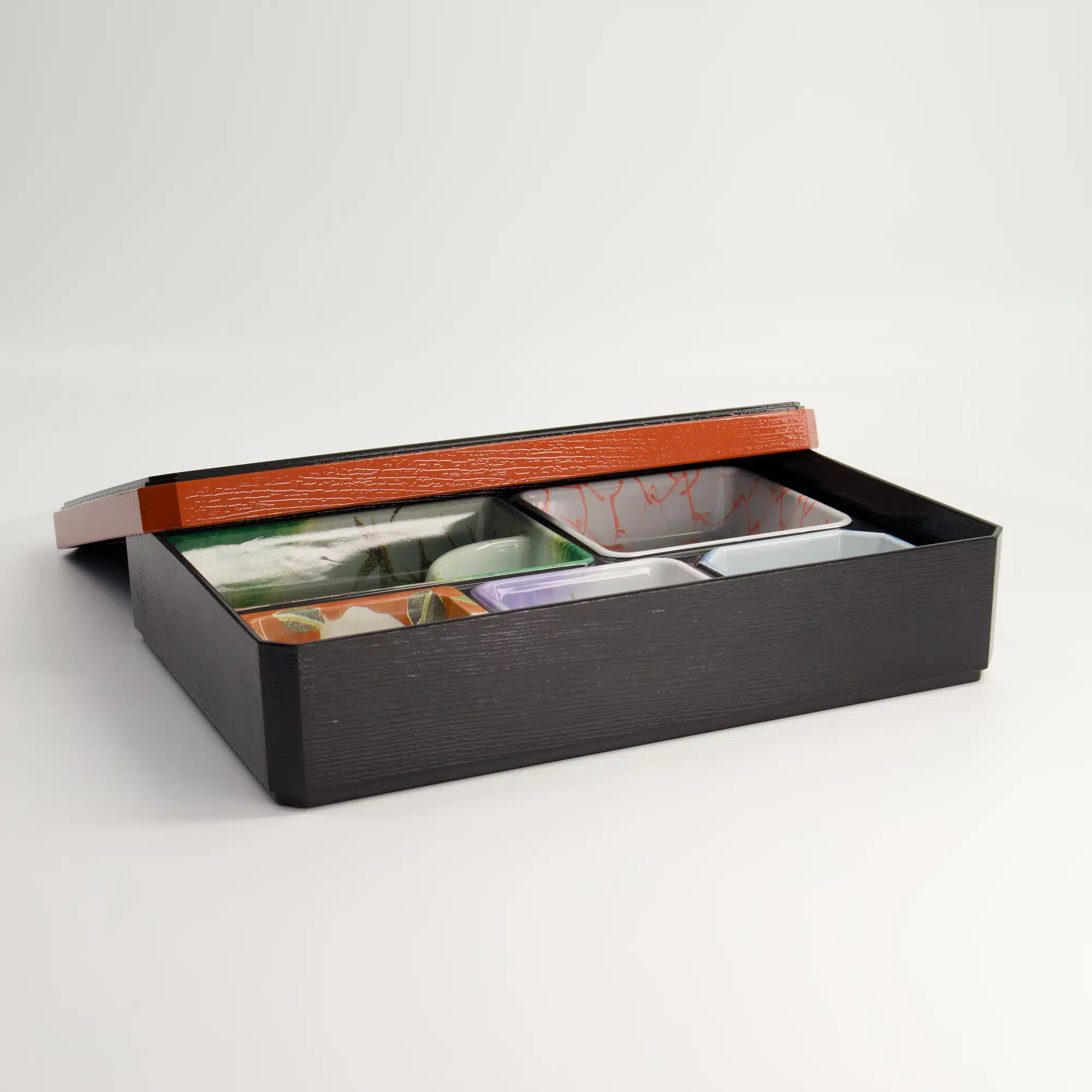 Tokyo Design Studio - Bento Box - Rectangle Matsukado - Black - 30.7x21.5x6.5cm - Image 5