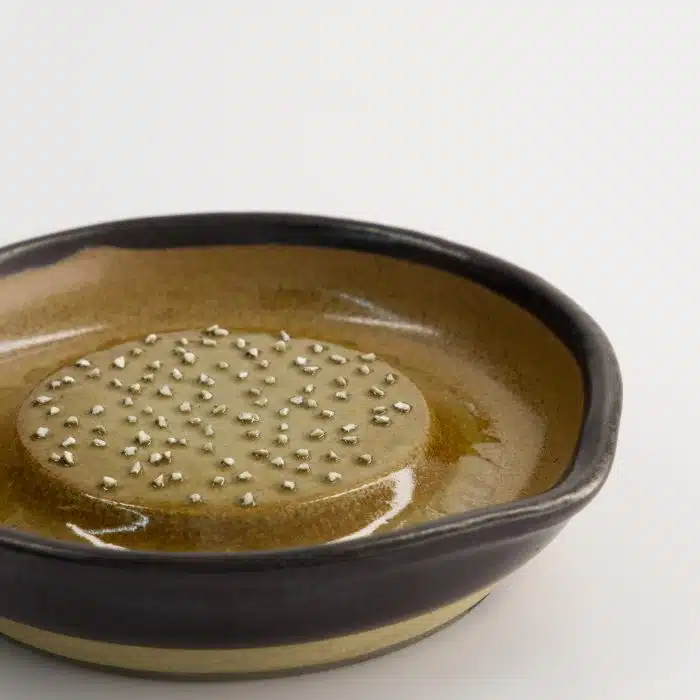 Tokyo Design Studio - Motoshige - Kitchen Grater Plate - Small Stoneware - Black - 12x6.5x11cm - Image 3
