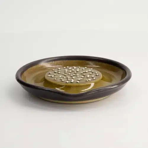 Tokyo Design Studio - Motoshige - Keukenrasp Schaal - Middelgroot Steengoed - Zwart - 15,5x8,5x14,5cm