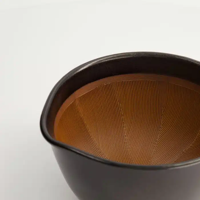 Tokyo Design Studio - Kitchen Mortar - Suribachi Bowl with Non-Slip Base - Black - 18.5x10x18cm - Image 4