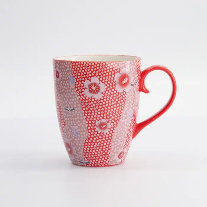 Tokyo Design Studio - Kawaii - Flower - Mug - W/Giftbox - Red - 8.5x10.2cm - 380ml - Image 4