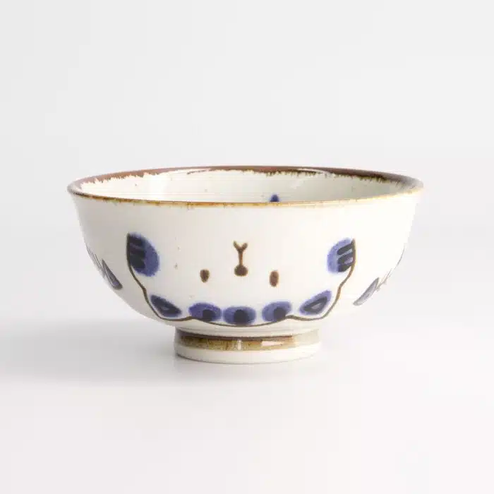 Tokyo Design Studio - Kawaii - Cat Neko - Rice Bowl - Blue - 11.5x6cm - 300ml - Image 3