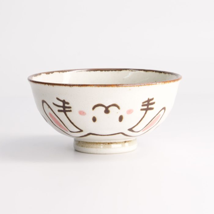 Tokyo Design Studio - Kawaii - Rabbit Usagi - Rice Bowl - Red - 11.5x6cm - 300ml - Image 3