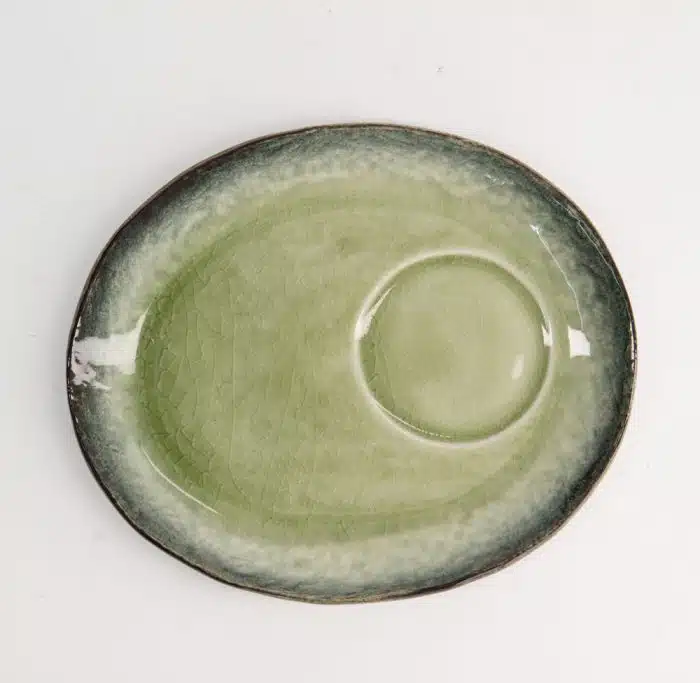 Tokyo Design Studio - Yamasaku - Small Plate - Green - 18x14x2cm - Image 2