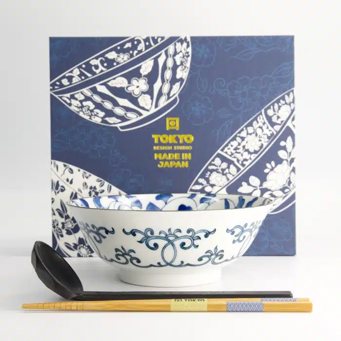 Tokyo Design Studio - Ramen Bowl - 3pcs - Giftset - Flower - 19x7.5cm - 1100ml - Image 4