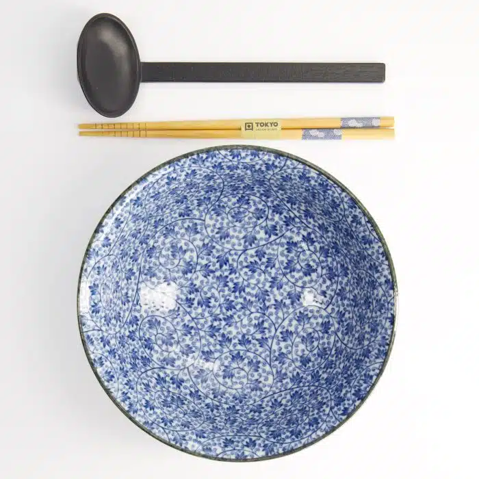 Tokyo Design Studio - Ramen Bowl - 3pcs - Giftset - Karakusa - 20.5x8cm - 1200ml - Image 3