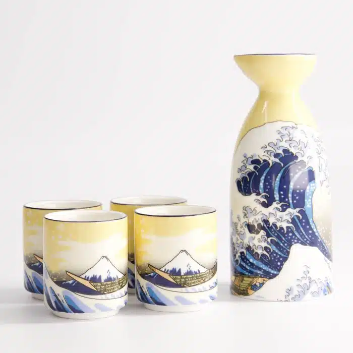 Tokyo Design Studio - Kawaii - Hokusai - Sake Set 1:4 - 120/50ML - Image 3