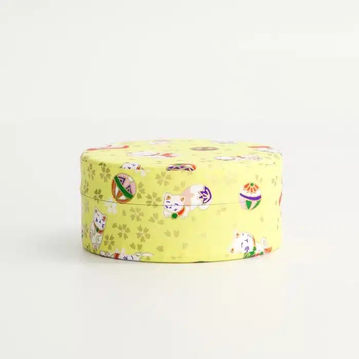 Tokyo Design Studio - Matcha with Lucky Cat Tea Container - Yellow - 7.5x3.3cm - 30g - Image 4