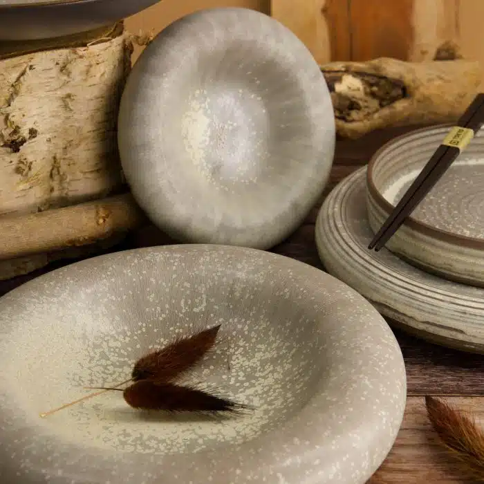 Tokyo Design Studio - Large Plate - Round - Grey - 24x5cm - Image 5