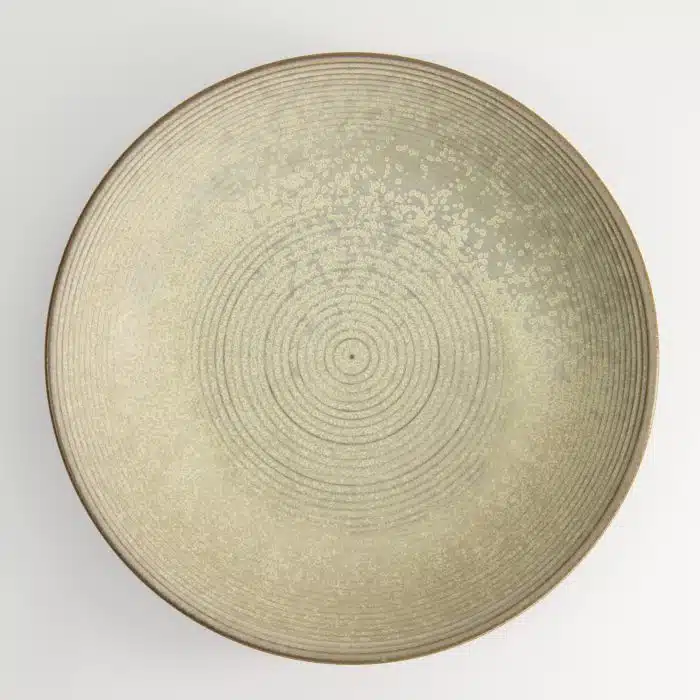 Tokyo Design Studio - Gold Sand Grey Shallow Bowl - 26x5cm - Image 2
