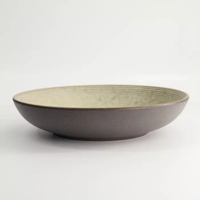 Tokyo Design Studio - Gold Sand Grey Shallow Bowl - 26x5cm - Image 3