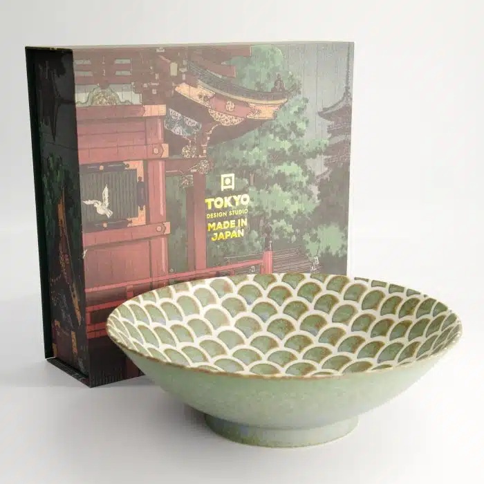 Tokyo Design Studio - Mixed Bowls - Vert Sauge Mermaid - 1-Piece Ramen Bowl Set - 25.4x7.8 cm 1600 ml - Image 6