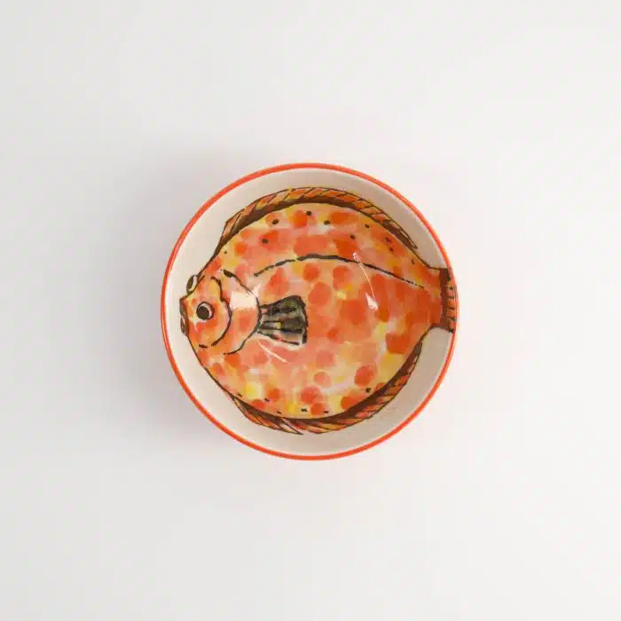 Tokyo Design Studio - Seafood - Rijstkommen - Schol - Rood - 11.2x6.2cm - 300ml
