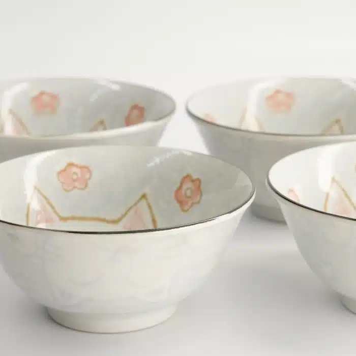 Tokyo Design Studio - Mixed Bowls - Kawaii Giftset - 4pcs - Blue - Luckycat - 15x7cm - 500ml - Image 4