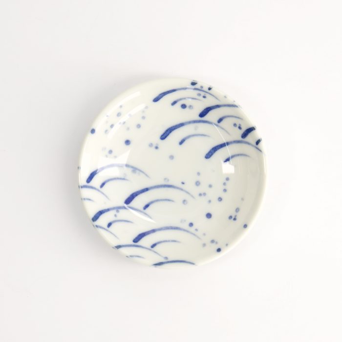 Tokyo Design Studio - Kawaii - Wave Blue - Sauce Bowl - 9x2.7cm - Image 2