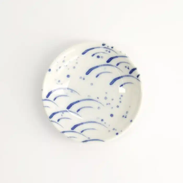 Tokyo Design Studio - Kawaii - Wave Blue - Sauce Bowl - 9x2.7cm - Image 2
