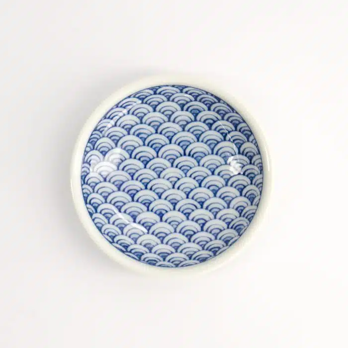 Tokyo Design Studio - Seigaiha Blue - Sauce Dish - 9x2 cm - Image 2