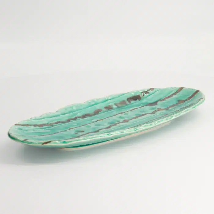 Tokyo Design Studio - Yamasaku - Turquoise - Oval Plate - 33x13.5x2cm - Image 3