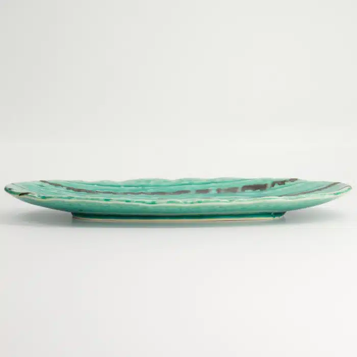 Tokyo Design Studio - Yamasaku - Turquoise - Oval Plate - 33x13.5x2cm - Image 5