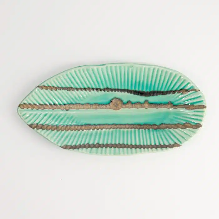 Tokyo Design Studio - Yamasaku - Turquoise - Rechthoekig Blad Bord - 21,5x10,8x2cm
