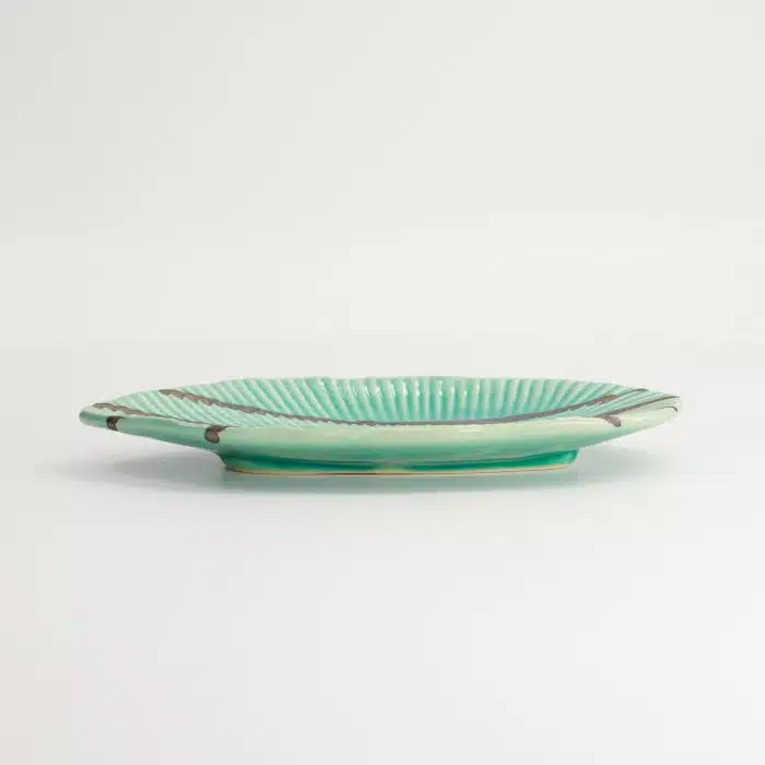 Tokyo Design Studio - Yamasaku - Turquoise - Rectangular Leaf Plate - 21.5x10.8x2cm - Image 5