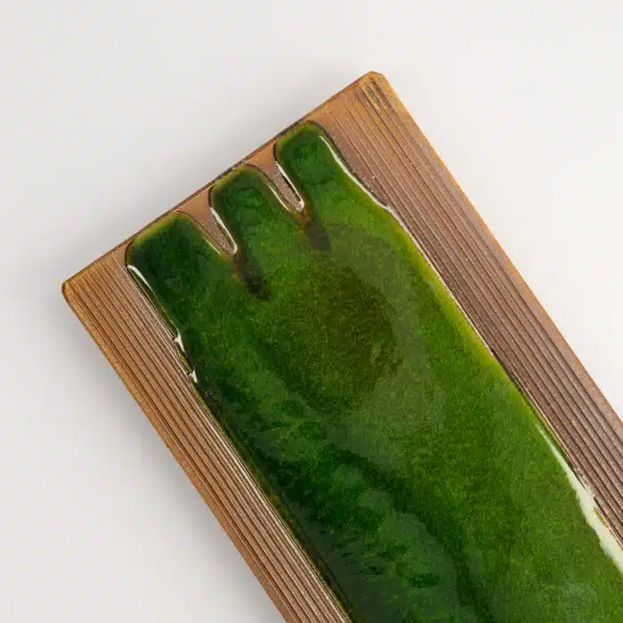 Tokyo Design Studio - Large Plate - Green/Brown - 26x12cm - Image 4