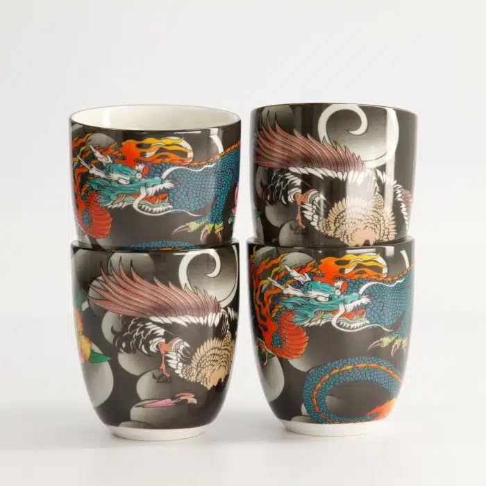 Tokyo Design Studio - Kawaii - Yakuza - Dragon - Teacup - 4pcs - 7x8cm - 170ml - Image 4