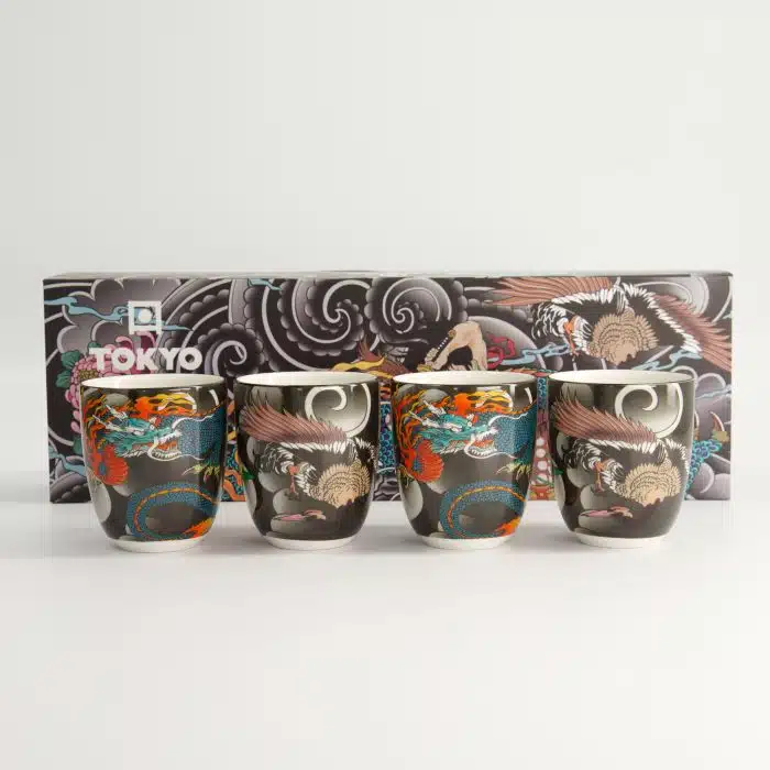 Tokyo Design Studio - Kawaii - Yakuza - Dragon - Teacup - 4pcs - 7x8cm - 170ml - Image 5