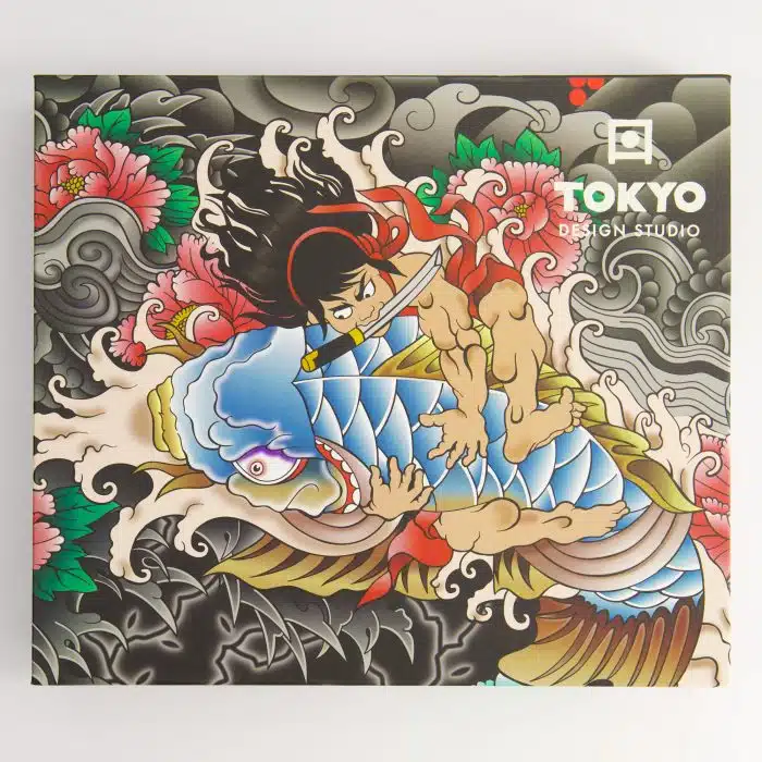 Tokyo Design Studio - Kawaii - Yakuza - Carp - Sushi Plate - Gift Set - 4pcs - w/Chopsticks - Image 6