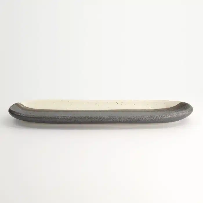 Tokyo Design Studio - Ovale Bord - Zwart/Bruin - 34,5x10,8x2,5 cm