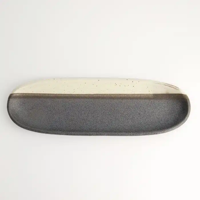 Tokyo Design Studio - Oval Plate - Black/Brown - 34.5x10.8x2.5cm - Image 2