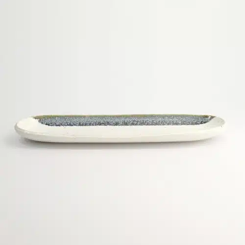 Tokyo Design Studio - Ovaal Bord - Wit/Blauw - 34,5x10,8x2,5cm