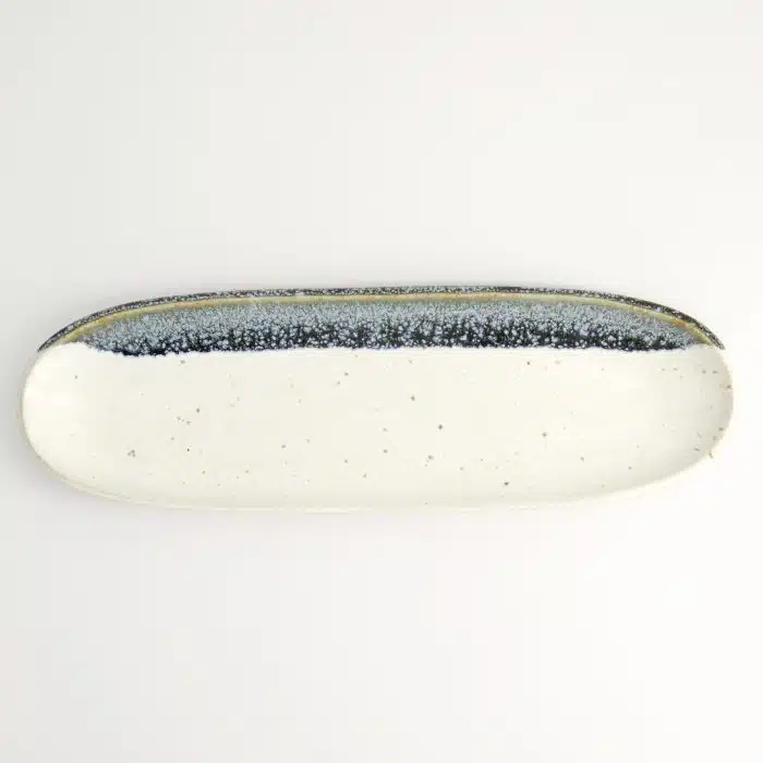 Tokyo Design Studio - Oval Plate - White/ Blue - 34.5x10.8x2.5cm - Image 2