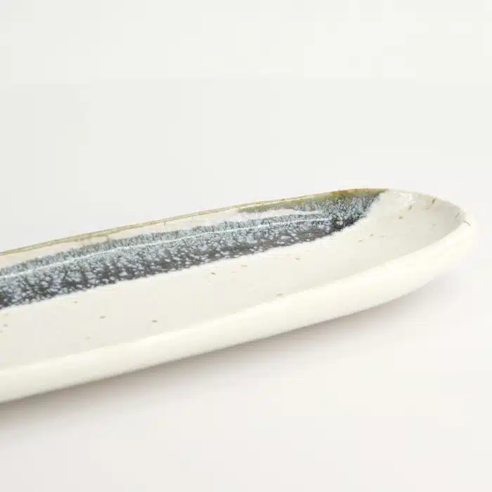 Tokyo Design Studio - Oval Plate - White/ Blue - 34.5x10.8x2.5cm - Image 4