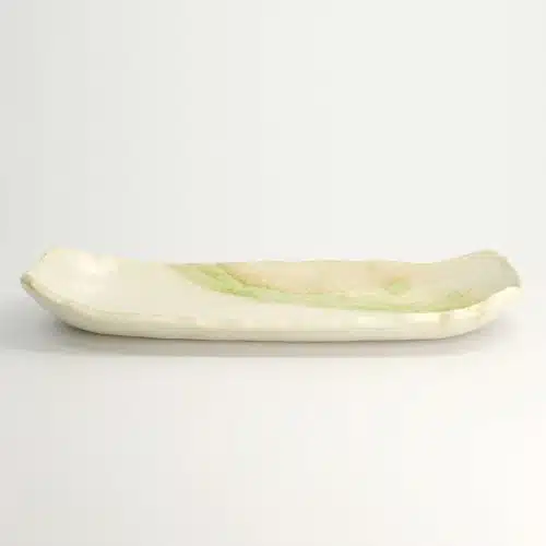 Tokyo Design Studio - Ovale Plate - Groen/Wit - 37x15x4.3cm