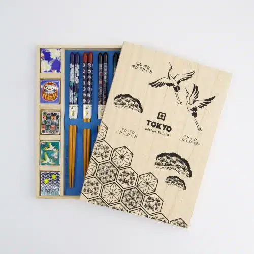 Tokyo Design Studio - Groot Bord - Chopstick - Giftset/10 - Japan - In Houten Doos