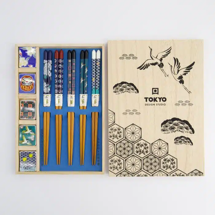 Tokyo Design Studio - Groot Bord - Chopstick - Giftset/10 - Japan - In Houten Doos