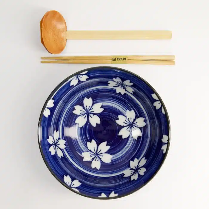 Tokyo Design Studio - Mixed Bowls - Ramen - Karakusa - 3pcs - Gift Set - 20.5x8cm - 1200ml - Image 3