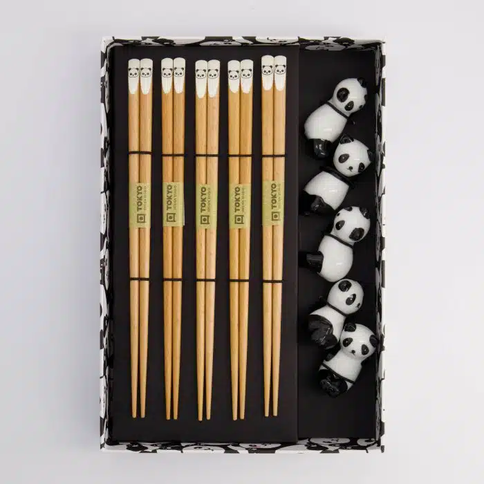 Tokyo Design Studio - Chopsticks - Gift Set/10 - Panda - Brown - Image 3