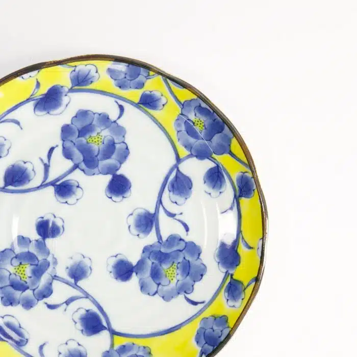 Tokyo Design Studio - Botan - Plate - Yellow/Blue - 16.5x2cm - Image 3