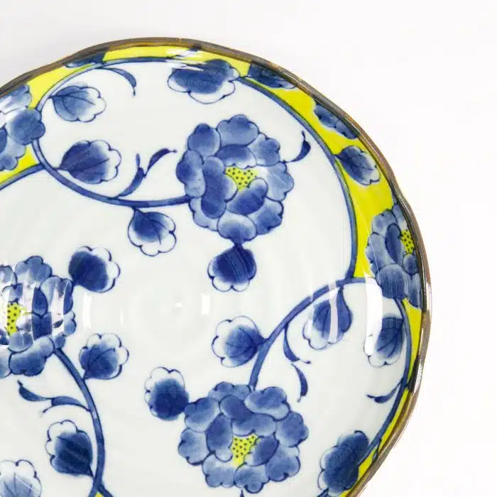 Tokyo Design Studio - Botan - Plate - Yellow/Blue - 21.6x2.5cm - Image 4