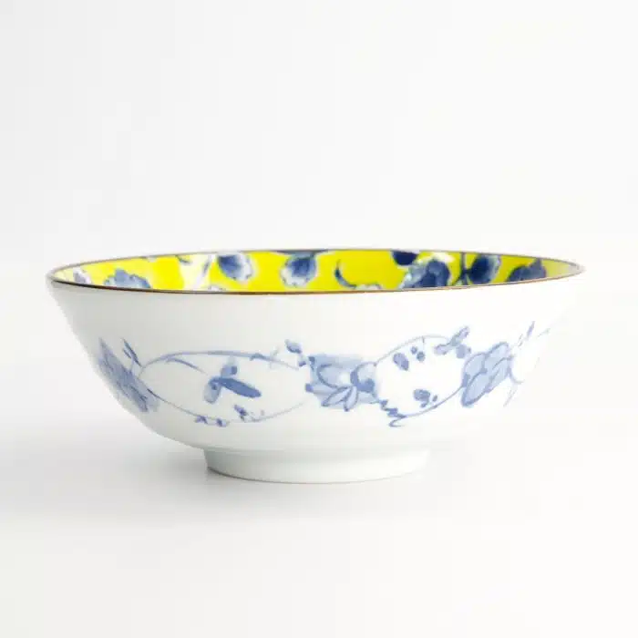 Tokyo Design Studio - Botan - Ramen Bowl - Yellow/Blue - 20.5x7.8cm - 1000ml - Image 3