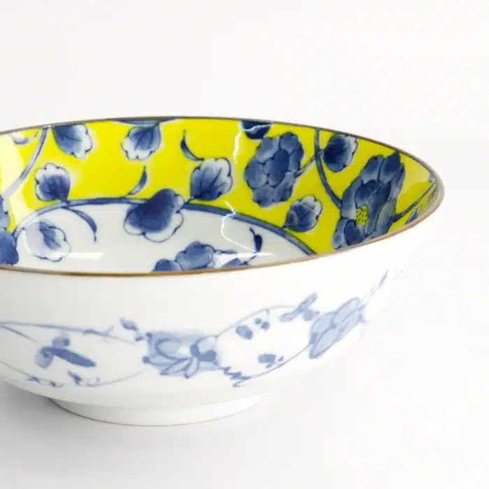 Tokyo Design Studio - Botan - Ramen Bowl - Yellow/Blue - 20.5x7.8cm - 1000ml - Image 4