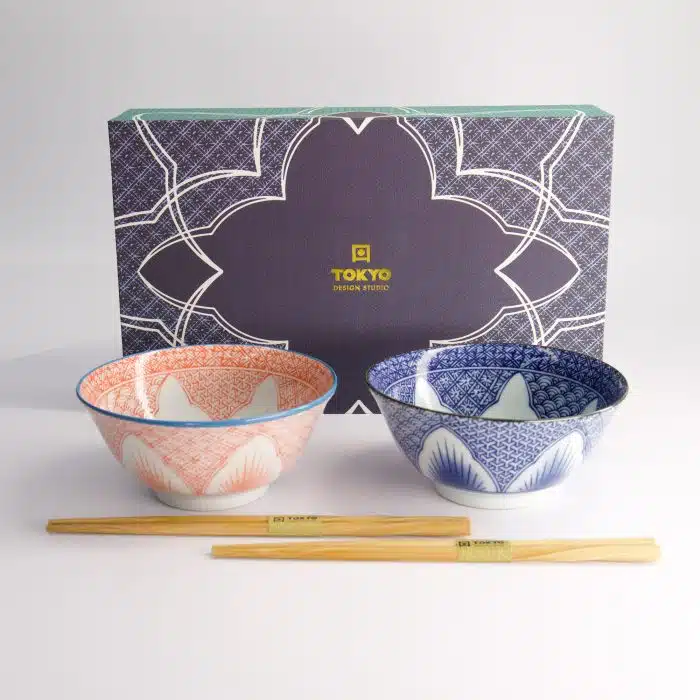 Tokyo Design Studio - Lily Flower - 2pcs - Bowl - Giftset - 14.8x6.8cm - 550ml - Image 3