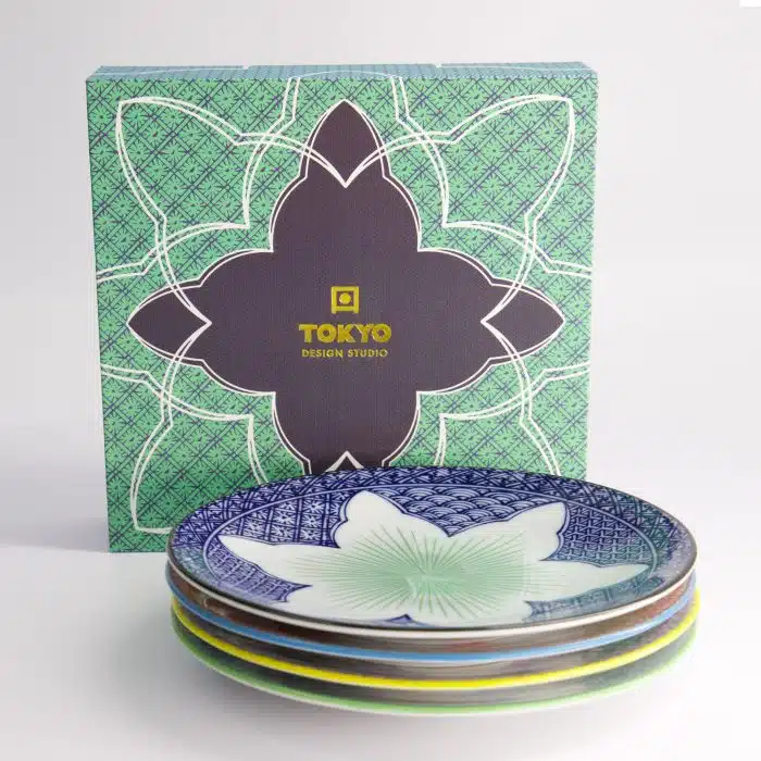Tokyo Design Studio - Lily Flower - 4pcs - Plate - Giftset - 20x3cm - Image 3