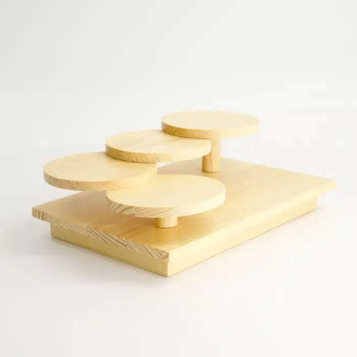 Tokyo Design Studio - Wooden Sushi Geta - Round Stairs - Design - 26.3x18.4x8.7 cm - Image 2