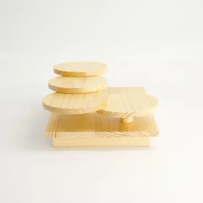 Tokyo Design Studio - Wooden Sushi Geta - Round Stairs - Design - 26.3x18.4x8.7 cm - Image 4