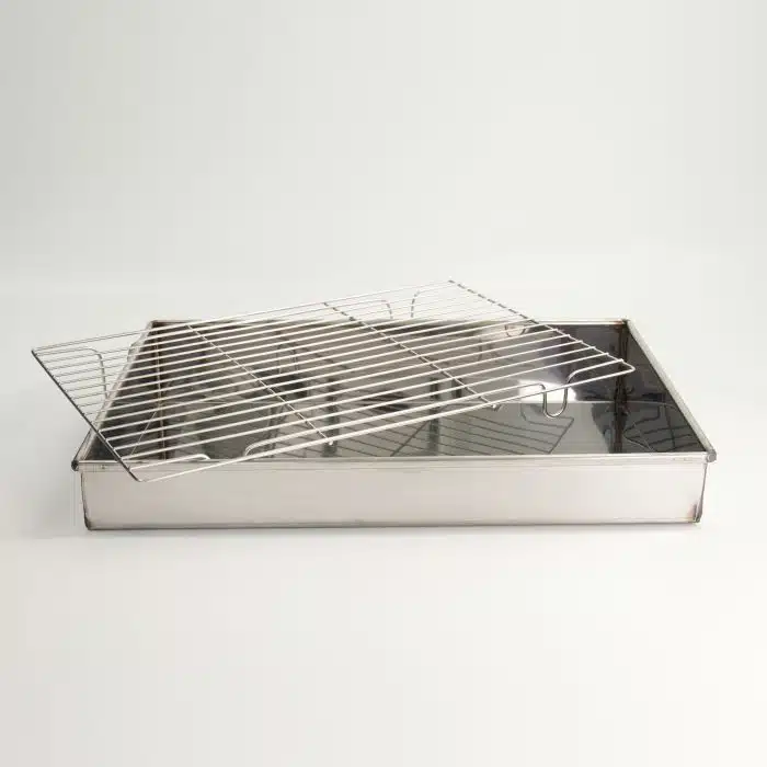 Kitchen - Stainless Steel - Tempura Frying Draining Box - 37.5x25.5x6.5cm - Image 3