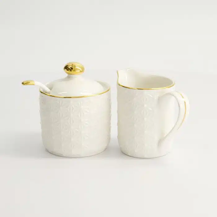 Tokyo Design Studio - Nippon White - Gold Rim - Milk and Sugar Giftset - Image 2
