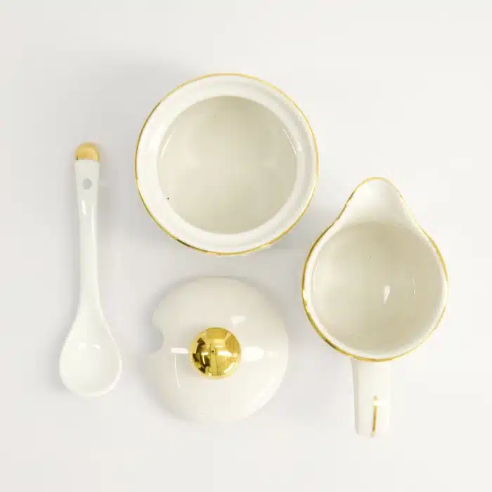 Tokyo Design Studio - Nippon White - Gold Rim - Milk and Sugar Giftset - Image 5